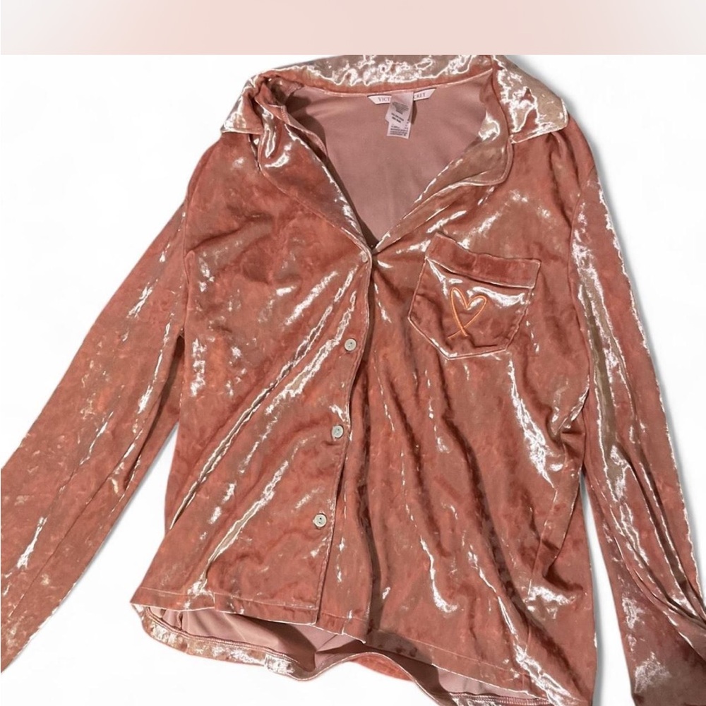 Victoria's Secret Shimmering Pink Pajama Top